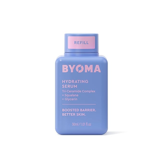 BYOMA Hydrating Serum Refill - Barrier Repair Serum - Moisturizing Face Serum with Squalane, Glycerin & Ceramides for Glowing, Dewy Skin - Hydrating Facial Serum for Dry Skin - 1.01 fl. oz Refill-Velvo Beauty