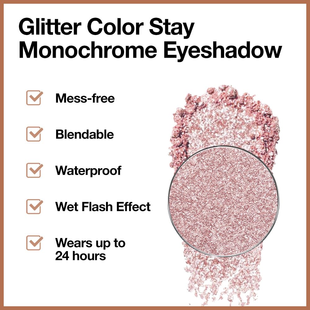 Pink Rose Gold Monochrome Shimmer Eyeshadow Palette Makeup,Long Lasting Naturing-Looking Lightweight Glitter Single Eyeshadow,Neutral Powde Eye Shadow for Older Women-Velvo Beauty