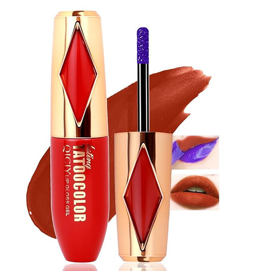 Peel Off Lip Stain -Lip Stain Peel Off Masque - Long Lasting, Waterproof and Transfer Proof Nude Lip Tint, Matte Finish Peel Off Makeup (04 First Kiss Stain)-Velvo Beauty