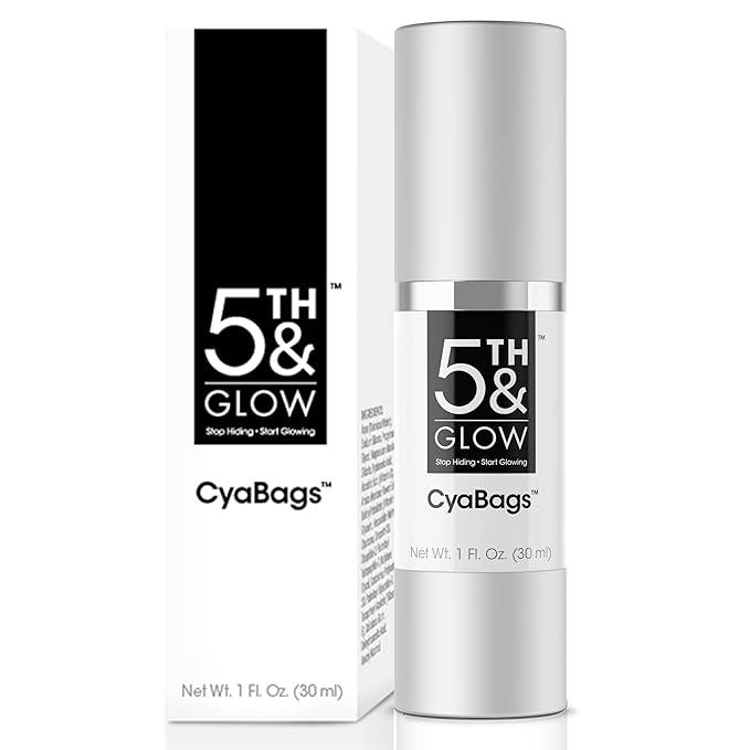 5th & Glow Cyabags Line Smoother, Instant Eye Puffiness Reducer, Reduce Fine Lines, Wrinkles, and Under Eye Bags, 1 oz-Velvo Beauty