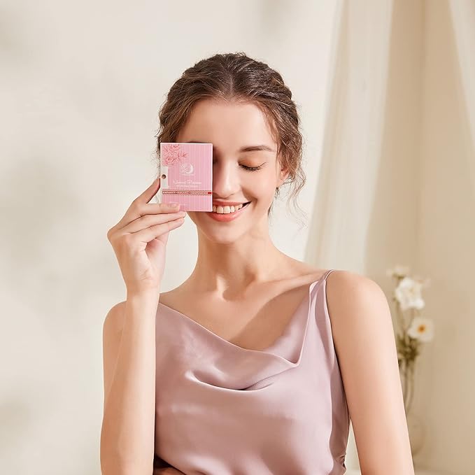 Makeup Mirror with Facial Oil Blotting Paper Sheets – 100 Counts, Silver Compact Folding Cosmetic Travel Mirror Pack (Rose)-Velvo Beauty