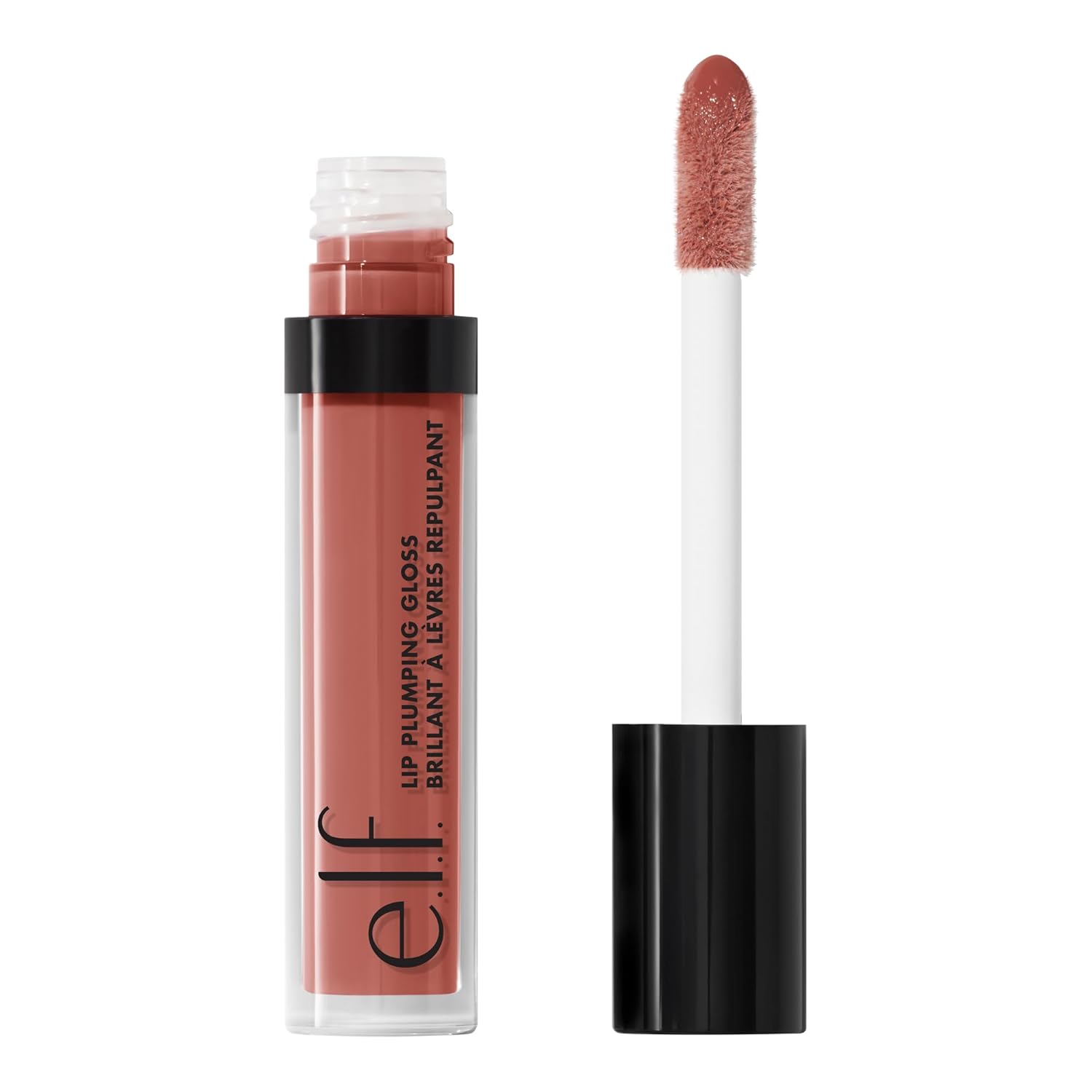 e.l.f. Lip Plumping Gloss, High-Shine Sheer Color, Hydrates & Creates Fuller Lips With Vitamin E, Vegan & Cruelty-Free, Mocha Twist, 0.1 Fl Oz-Velvo Beauty