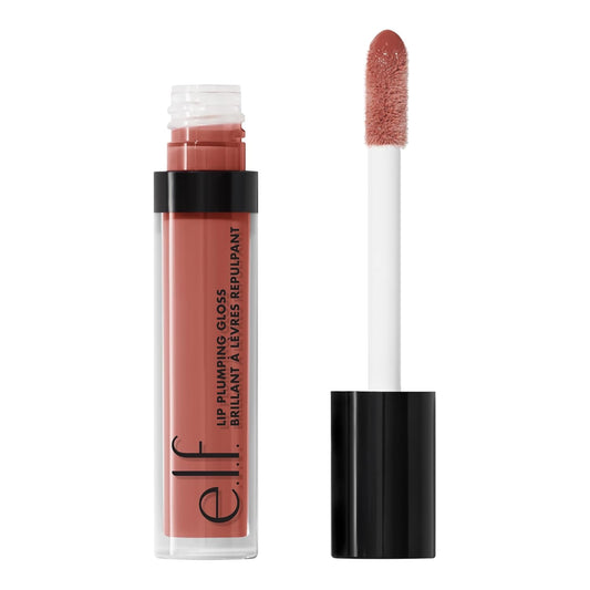 e.l.f. Lip Plumping Gloss, High-Shine Sheer Color, Hydrates & Creates Fuller Lips With Vitamin E, Vegan & Cruelty-Free, Mocha Twist, 0.1 Fl Oz-Velvo Beauty