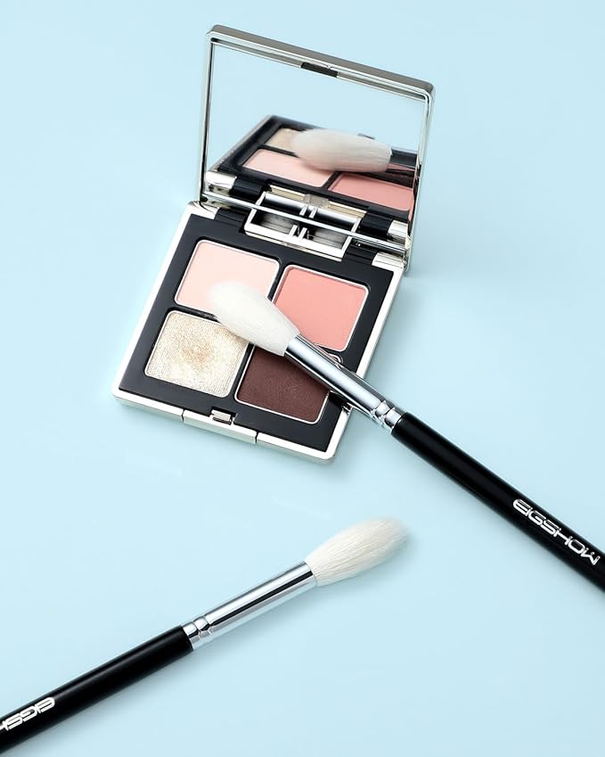 Eyeshadow Brush Fluffy Big Blending Brush Goat Bristles Soft Smugde for Powder Cream Liquid Eyeshadow for Eye Makeup Black (E838)-Velvo Beauty