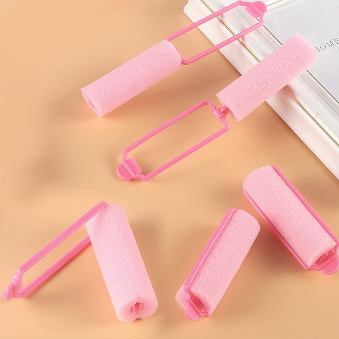12 Pcs Foam Sponge Hair Rollers 2.4 Inch Hair Curlers to Sleep In Soft Sleep Rollers for Curls Style Heatless Curler Hair Christmas Party Hairstyles-Velvo Beauty