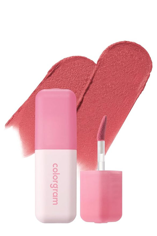 COLORGRAM NUDE BLUR TINT 18 AMAZING BERRY | Soft Velvet Matte Liquid Lipstick & Cheek Tint | Lightweight Blurring Tint for a Smooth & Airbrushed Finish | Long-Lasting & Non-Sticky Formula-Velvo Beauty