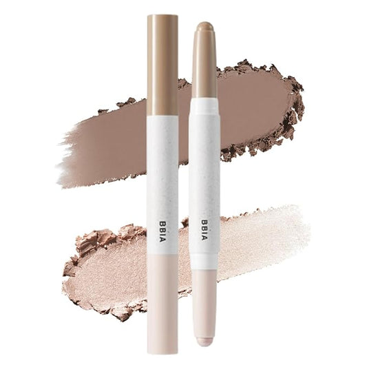 BBIA Last Contour Stick - Dual-Sided Contouring & Highlighting Duo Stick Easy Dual-Ended Natural Contour & Highlight Blendable Buildable Longlasting Korean Face Makeup (01 WARM DETAIL, Pack of 1)-Velvo Beauty