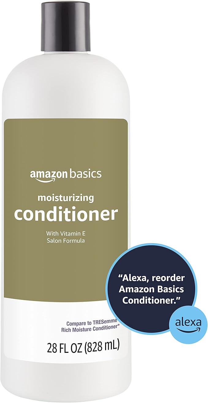 Amazon Basics Moisture Rich Conditioner, 28 Fl Oz (Pack of 4)-Velvo Beauty