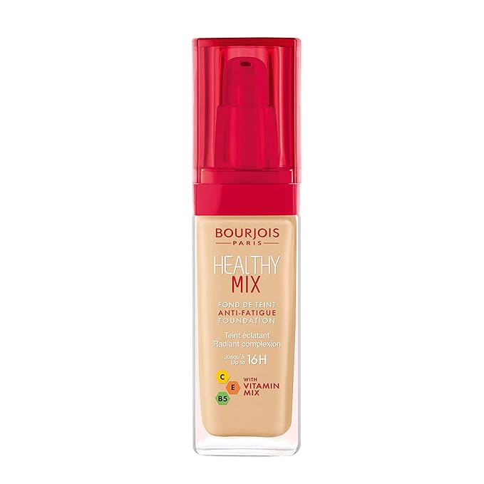 Bourjois Healthy Mix Anti-Fatigue Medium Coverage Liquid Foundation 52 Vanilla, 30ml, 29199601052-Velvo Beauty