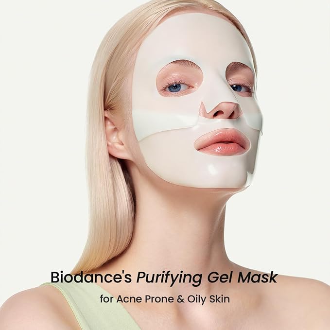 BIODANCE Refreshing Sea kelp Real Deep Mask, Overnight Hydrogel Mask, Calming, Oil & Sebum Control, Blemish Care, Korean Skincare | 1.19oz(34g) x 4ea-Velvo Beauty