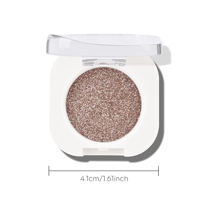 KYDA Single Glitter Eyeshadow, Champagne Pearl Glow Eyeshadow, Ultra-fine Lightweight Powder, Blendable Formula, Daily Glossy Eyes Makeup, Cowboy-Velvo Beauty