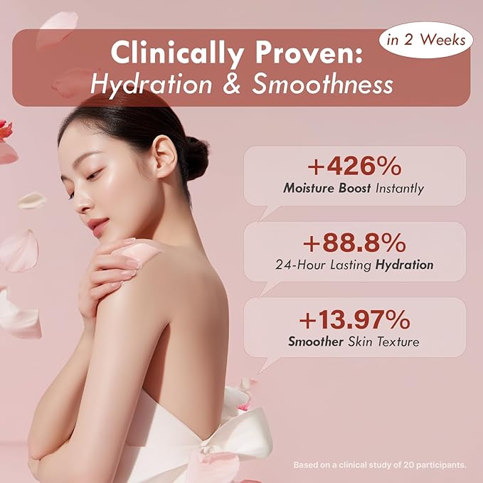 Korean Red Bean Body Lotion for Women - 24-Hour Hydrating Moisturizer for Dry Skin with Peptides & Hyaluronic Acid for Smooth Sensitive Skin - Vegan & Cruelty-Free - 8.45 fl oz-Velvo Beauty
