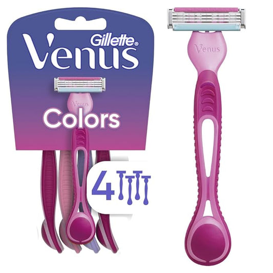 Gillette Venus Simply3 Women's Disposable Razors, 4 Count, 1 Pack-Velvo Beauty