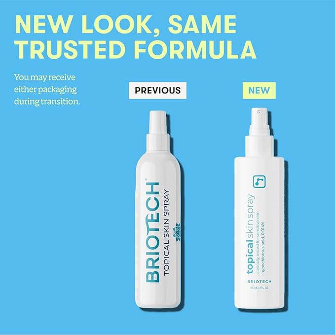 BRIOTECH Topical Skin Spray, Hypochlorous Acid for Sensitive Skin, HOCl Facial Mist, Full Body Support Against Irritation, Calm Redness, Soothe Foot & Scalp, 32 oz Refill (2 Pack)-Velvo Beauty