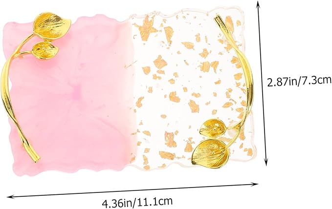 FOMIYES 5pcs Nail Palette Polish Plate Nail Design Nail Dish Makeup Mixing Pallet Nails Stickers Nail Polish Tray Nail Display Tray Vintage Frame Nail Stand Copper Plating Make up Bracket-Velvo Beauty