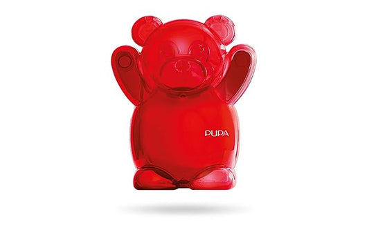 Pupa Milano Happy Bear Makeup Kit, 003 Red, 0.39 oz - Makeup Gift Set - Makeup Palette - Blush - Eyeshadow - Highlighter - Lip Gloss - Face Makeup-Velvo Beauty