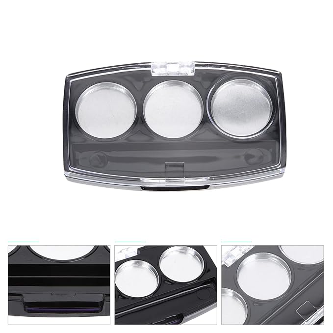 10Pcs Empty Magnetic Eyeshadow Palette Empty Eyeshadow Pans Containers Eyeshadow Palettes 3 Grids Makeup Pans Cosmetic Pans Eyeshadow Makeup Containers for Women Girls-Velvo Beauty