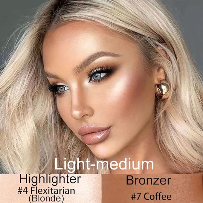 evpct 2Pcs Face Cream Contour Bronzer Sticks Makeup Highlighter Highlight Brown Creme Cheek Contour Sticks contorno en crema Bronzing Foundation Stick Kit Shadow Shading Face Contour Highly Piamented-Velvo Beauty