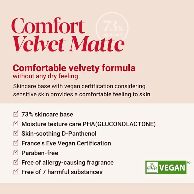 Espoir Pro Tailor Foundation Be Velvet SPF22 PA++ #5 Beige 1.01 fl oz | Powerful Lastingness Cover | Thin Coverage Improving Skin Texture | Velvety Formula without any Dry Feeling | Korean Makeup-Velvo Beauty