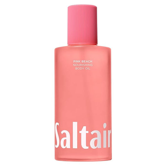 Saltair Body Oil. Jumbo Size Pink Beach After Shower and Bath Oil Moisturizer for Women and Men. Botanical, Non-Greasy, and Well-Absorbing Lotion for Hydrating Dry Skin. 10oz Bottle-Velvo Beauty