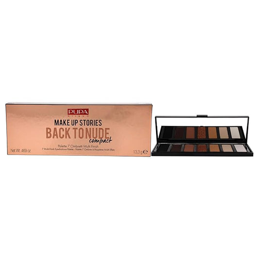 Pupa Milano Make Up Stories Eyeshadow Palette 001 Back To Nude - 7-Shade Shadow Collection with Matte, Satin, and Metallic Color Options - High Pigment Formula - Soft, Blendable Texture - 0.469 oz-Velvo Beauty