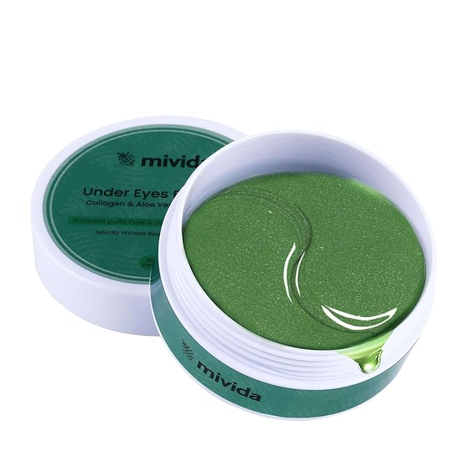 Collagen Under Eyes Patches With Aloe Vera (60 PCS) | For Puffy Eyes and Dark Circle - Anti-Aging Eye Masks for Face to Soothe Puffiness | Anti Wrinkle under eye mask-Velvo Beauty