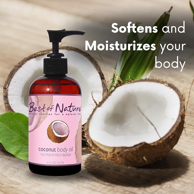 Best of Nature 100% Pure Fractionated Coconut Oil - Liquid MCT Massage & Body Oil, Unscented Moisturizer for Hair, Skin, Face, Aromatherapy Carrier for Essential Oils, Half Gallon (64 fl oz)-Velvo Beauty