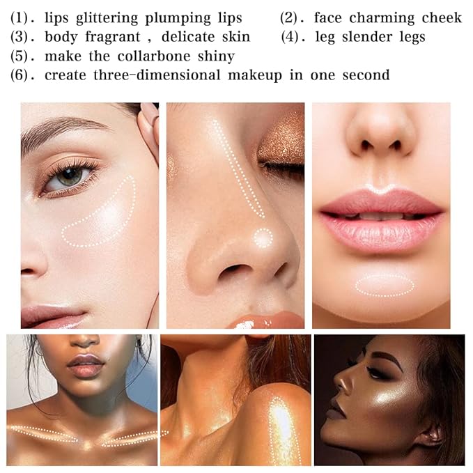 Shimmer Highlighter Palette Brown Color for Black Women,Highlight Makeup for Face/Body,Long Lasting Glow Illuminate Powder for Medium Skin,Highlighting Contour Palettes,Cruelty-Free-Velvo Beauty