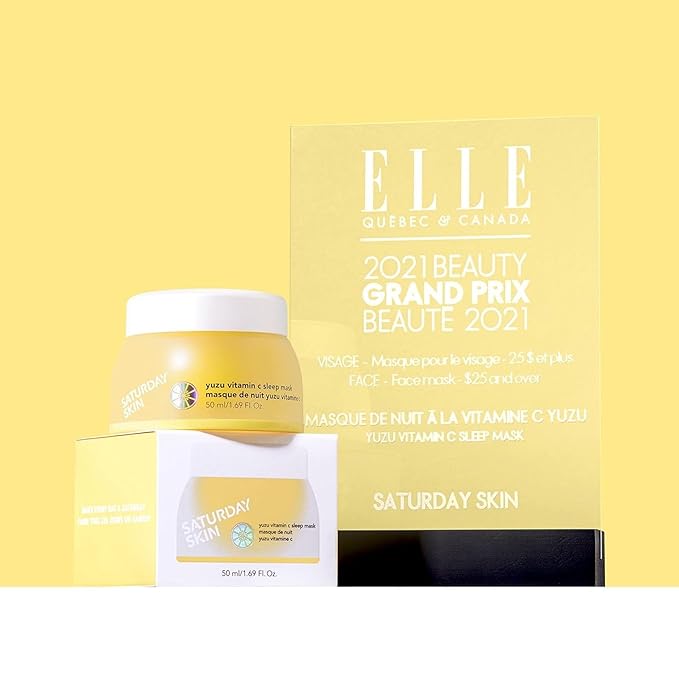 Saturday Skin Yuzu Vitamin C Sleep Mask Regenerist Retinol Ultra Rich Face Moisturizer Cream Smooth Skin and Reduce Wrinkles Ideal for All Skin Types-Velvo Beauty