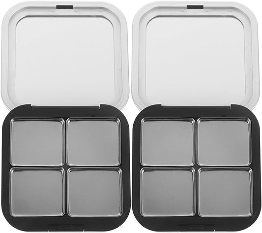 Beaupretty Empty Lipstick Palette Magnetic Eyeshadow Palette Makeup Foundation Blush Container with Mirror for Women Girls Black-Velvo Beauty