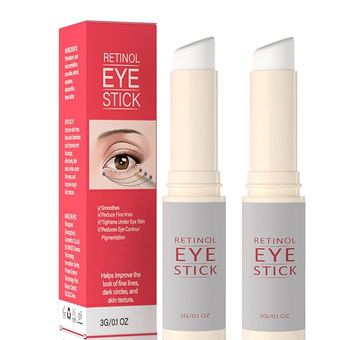 2Pcs Retinol Eye Stick, Retinol Under Eye Cream for Puffiness and Dark Circles, Hydrating Eye Cream Anti Aging for Enhanced Under Eye Nourishment.-Velvo Beauty