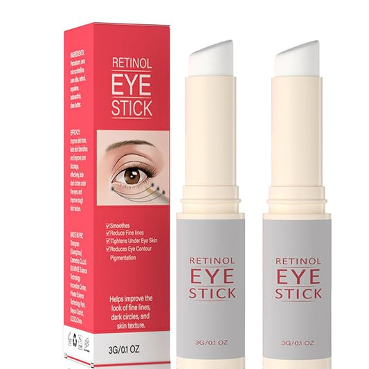 2Pcs Retinol Eye Stick, Retinol Under Eye Cream for Puffiness and Dark Circles, Hydrating Eye Cream Anti Aging for Enhanced Under Eye Nourishment.-Velvo Beauty