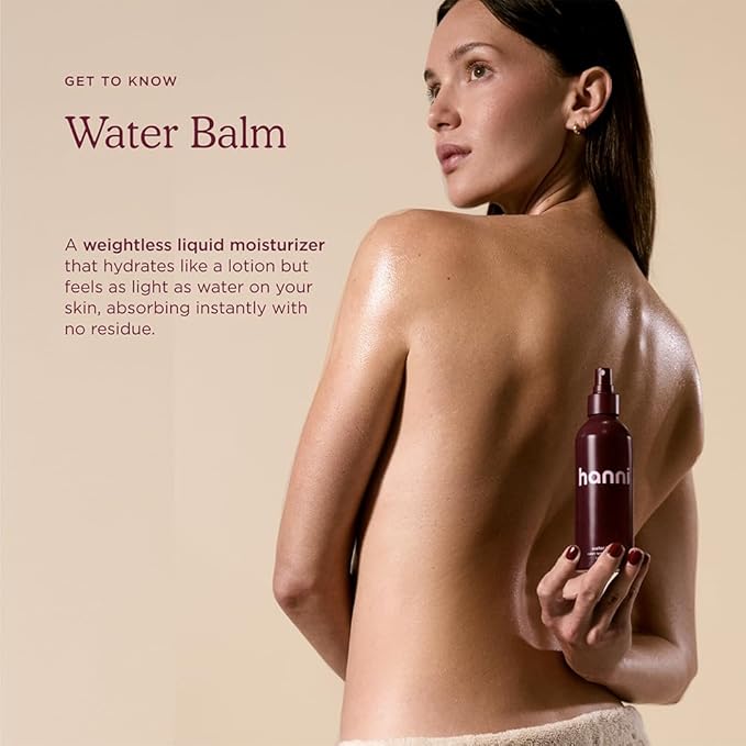 HANNI Water Balm Hydrating Body Mist, Moisturizer Spray with Hyaluronic Acid for All Skin Types, Lotion Replacement, 200 mL / 6.76 fl oz-Velvo Beauty