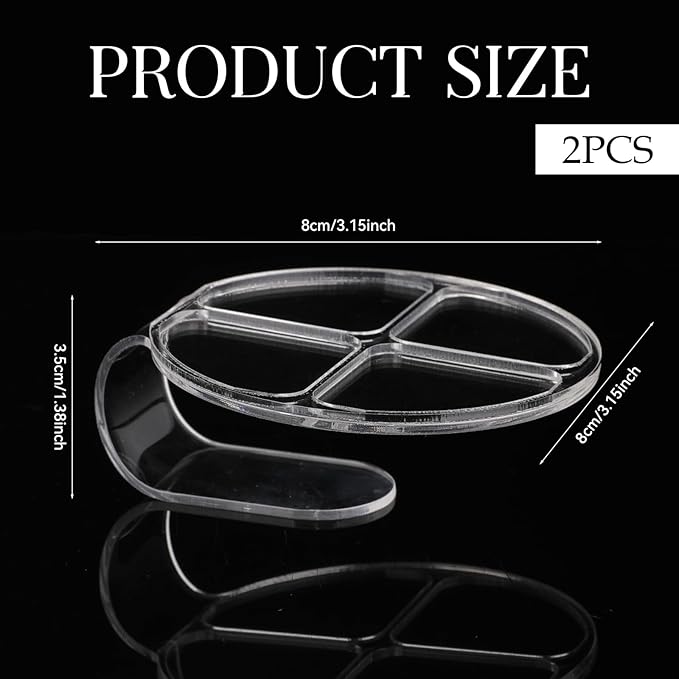 2 Pcs Makeup Hand Palette Foundation Palette Foundation Mixing Palette Hand-Held Nail Art Manicure Palette Clear Makeup Palette for Mixing Foundation Eye Shadow Nail Art-Velvo Beauty
