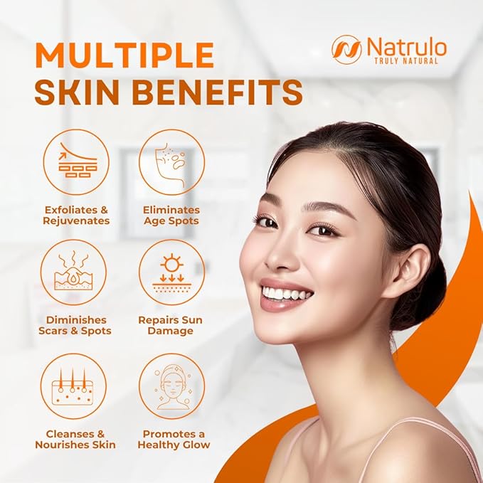 Natrulo Turmeric Face Wash, 4oz Clear Skin Liquid Soap – 100% Natural Anti Aging Exfoliating Turmeric Facial Cleanser for Fading Spots, Clearing Acne Scars, Age Spots, Sun Damage, Discoloration-Velvo Beauty