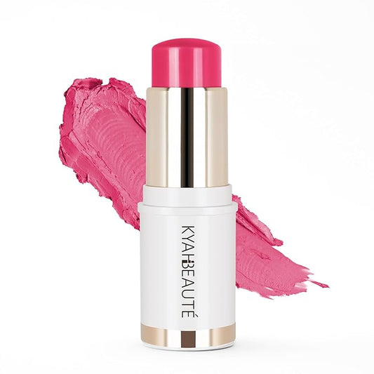 Blush Stick, Cream Blush for Cheeks and Lip Tint, Dewy Finish, Buildable & Blendable Color, Lightweight & Long-Lasting Formula | Cool Pink, 0.53fl.Oz-Velvo Beauty