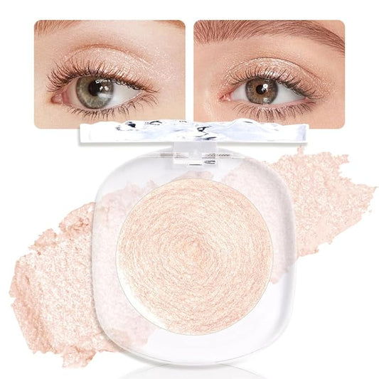 Monochrome Matte Eyeshadow Makeup Palette, Highly Pigmented Champagne Gold Eyeshadow Palette,Shimmer Pressed Powder Eye shadow Makeup,Single Vegan Eye Shadow, Daily Evening Women Girls Eyeshadow Gift-Velvo Beauty