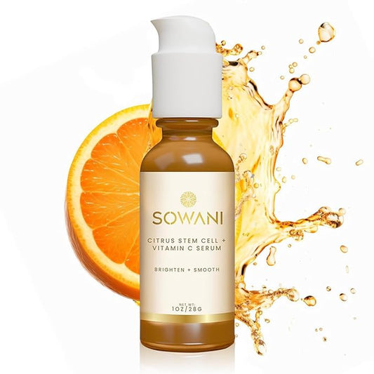 Gentle Vitamin C Serum – Brightening & Hydrating with Citrus Stem Cells and Chamomile, Safe for Rosacea & Sensitive Skin, 1oz-Velvo Beauty
