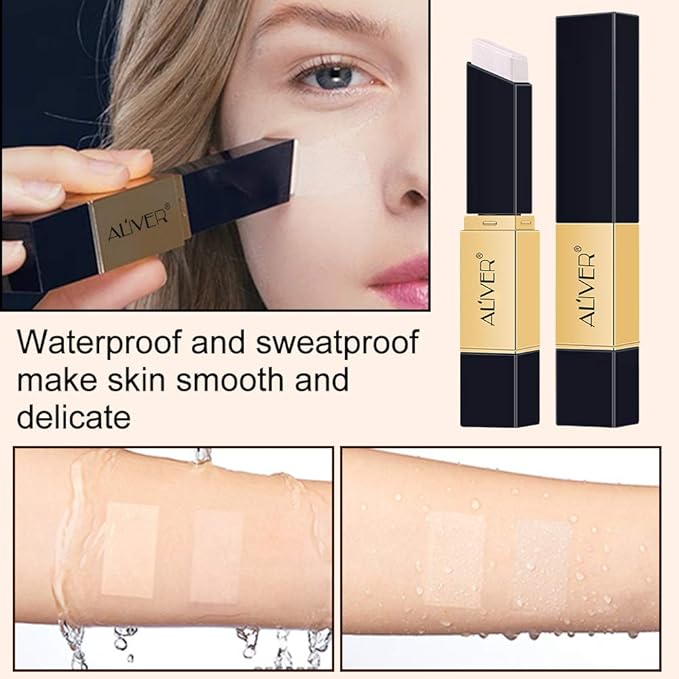 2 IN 1 Design Foundation & Brush, Face Makeup Foundation, Portable Makeup Concealers, Color Changing Foundation, Concealer Cover Concealer-Velvo Beauty