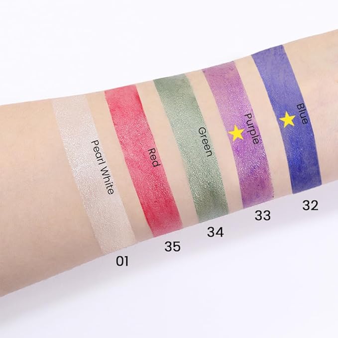 evpct 2Pcs Cream Eyeshadow Sticks Set for Eyes Waterproof, Blue Shimmer & Purple Shimmer Matte Eye shadow Stick Pencil Pen Bulk sombras en crema para ojos 32+33-Velvo Beauty