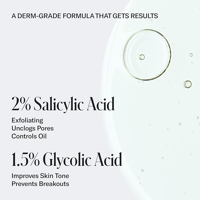 Geologie Acne Control Body Wash | Fresh Eucalyptus | 2% Salicylic Acid + 1.5% Glycolic Acid | Clears Body Acne & Prevents Breakouts | For Men & Women | No Benzoyl Peroxide | 8.4 oz-Velvo Beauty