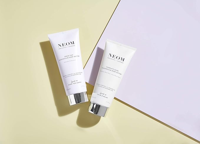 Neom- Great Day Magnesium Body Butter, 200ml | Mandarin & Wild Mint | Cream Moisturiser With Essential Oils | Nourish & Soften | Fresh & Zesty-Velvo Beauty