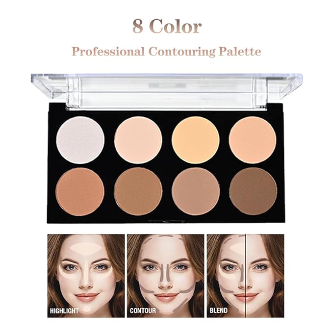 Makeup Highlight & Contour Pro Palette Lightweight Blendable Long Lasting Waterproof Non-Smudge Natural Makeup Contour-Velvo Beauty