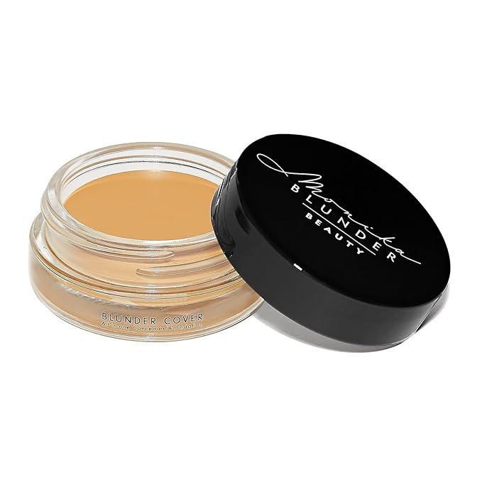 Monika Blunder Beauty - Blunder Cover Foundation Concealer - Shade: 4.5 - Vier.5 - Medium, Bronze Olive Undertones - Clean Beauty, All-In-One, Cruelty-Free, Vegan (4.5 - Vier.5) - 0.62 oz-Velvo Beauty