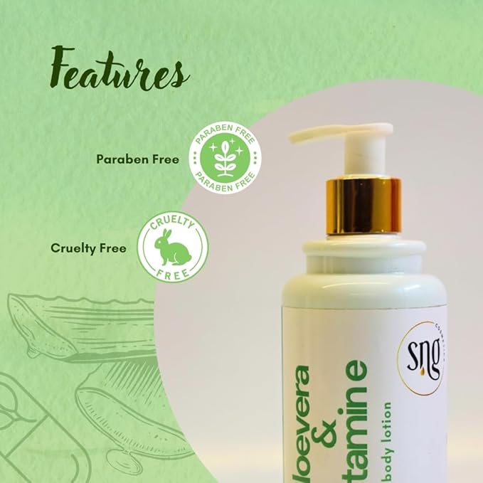 Aloe Vera Lotion for Dry Skin - Hand & Body Moisturizing Vitamin E Lotions 10.14 Fl Oz - Waterlily, Argan oil and Almond oil Extracts Skincare-Velvo Beauty