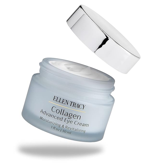 ELLEN TRACY Collagen Eye Cream | Advanced Moisturizing & Renewing Cream for Removing Dark Circles and Puffiness Under Eyes | Collagen, Dimethicone, 30 ML, 1 FL Oz-Velvo Beauty