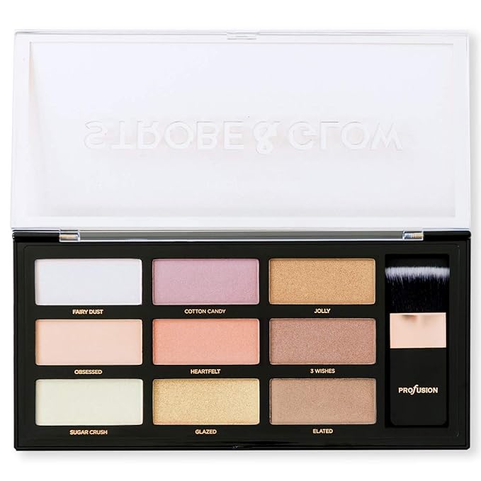 Profusion Cosmetics Professional Artistry Pro Strobe and Glow Highlight Palette Face Cheek Diamond Shimmer Glitter Highlighter Makeup Palette Powder iluminadores-Velvo Beauty