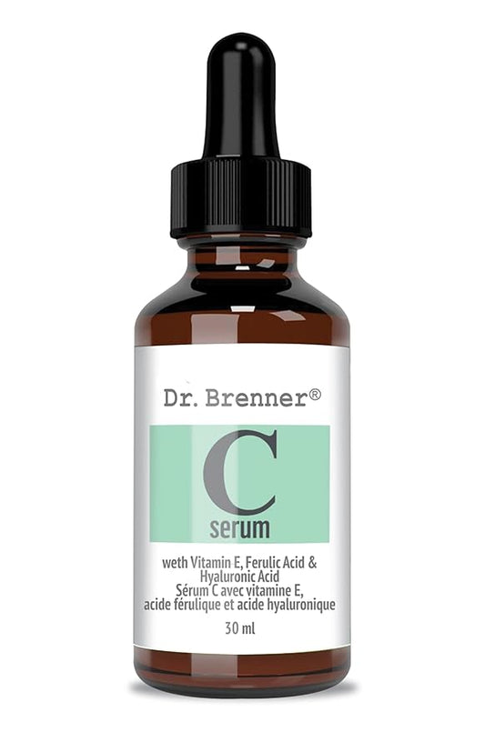 Vitamin C Serum 20% Pure L-Ascorbic Acid, Ferulic Acid, Vitamin E and Hyaluronic Acid for Face and Eyes Natural Anti Aging Anti Wrinkle 1oz. by Dr. Brenner-Velvo Beauty