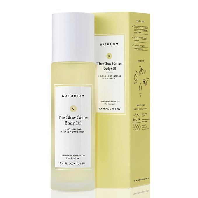 Naturium The Glow Getter Body Oil, Multi-Oil for Intense Nourishment, Hydrating & Moisturizing Formula, Vegan & Cruelty-Free, 3.4 oz-Velvo Beauty