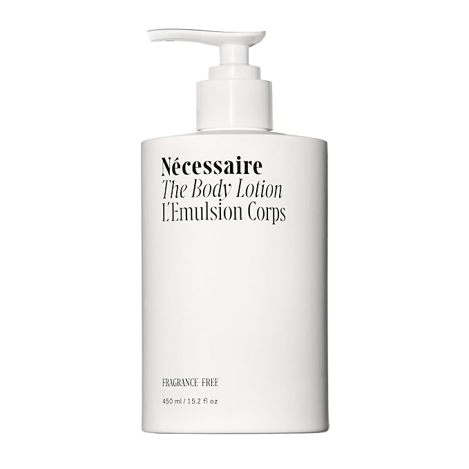 Nécessaire The Body Lotion with Pump. Fragrance-Free. Multi-Peptide Firming Lotion to Moisturize, Firm, Strengthen. 2.5% Niacinamide, Vitamin C/E + Omega 6/9. 450ml / 15.2 fl oz-Velvo Beauty
